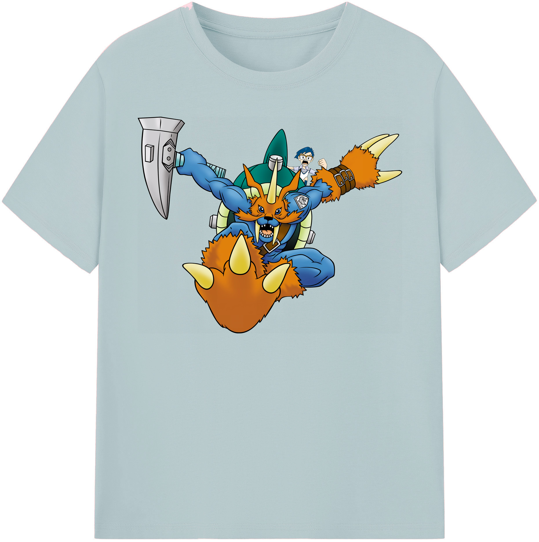 （画像用） Digimon デジタルモンスター/デジモン 綿100％半袖Tシャツ（フロントプリント）